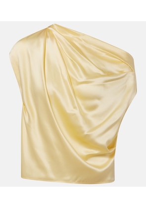 The Sei Draped silk satin top
