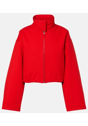 Alaia Layered cotton bomber jacket