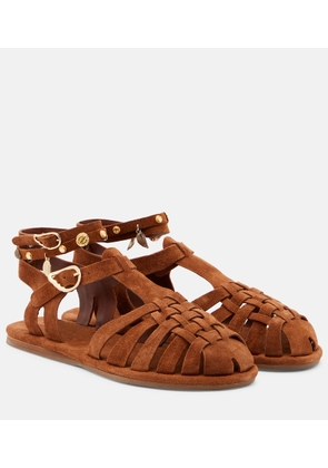 Ancient Greek Sandals Karina suede fisherman sandals