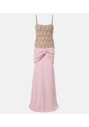 Costarellos Embellished draped gown