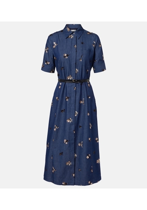 Altuzarra Kieran embellished denim shirt dress