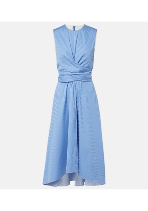 Altuzarra Penny draped striped cotton midi dress