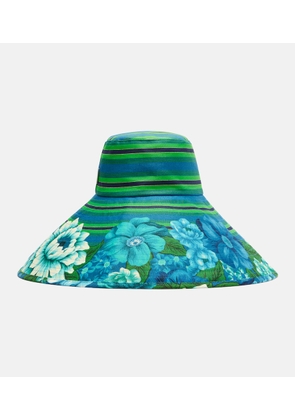 Alemais Margo printed cotton canvas sun hat