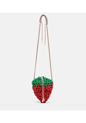 Alemais Strawberry Mini beaded crossbody bag