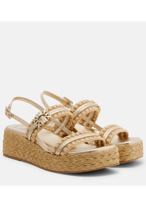 Roger Vivier Summer Strass platform espadrille sandals