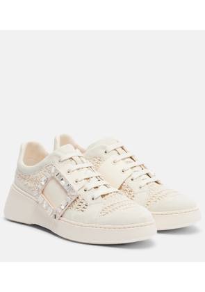 Roger Vivier Viv Skate suede-trimmed platform sneakers