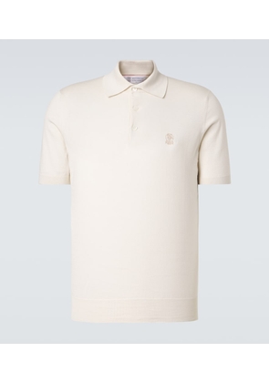 Brunello Cucinelli Logo cotton pique polo shirt