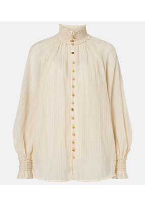 Zimmermann Aster cotton and silk-blend blouse