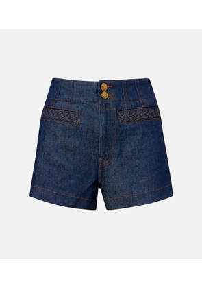 Zimmermann Aster high-rise denim shorts