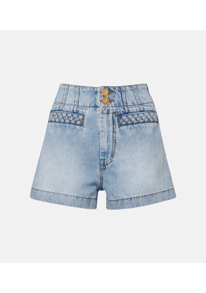 Zimmermann Indra high-rise denim shorts