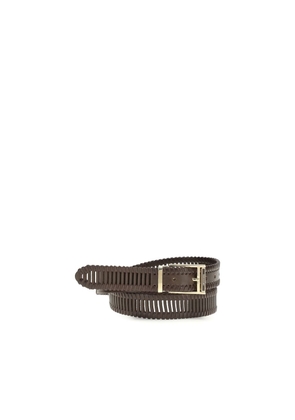 Ferragamo Brown Calf Leather Bos Taurus Regular Belt - 100 cm / 40 Inches