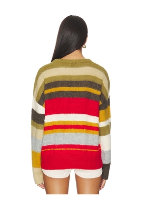 GUIZIO Oversized Stripe Jumper in Olive. Size XS. Also in XXS, S, M, L, XL, XXL.