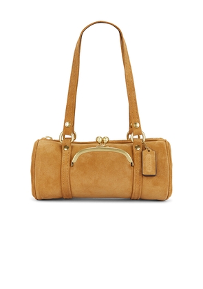 Coach Originals Kisslock Barrel Bag 28 in Brown.