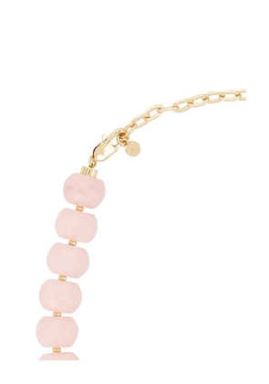 Ettika Power Bead Statement Necklace in Rose.