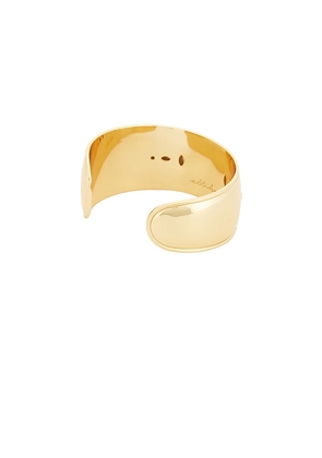 Ettika Solstice Thick Cuff Bracelet in White.
