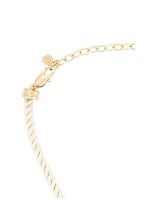 Ettika Acrylic Pendant Necklace in Tan.