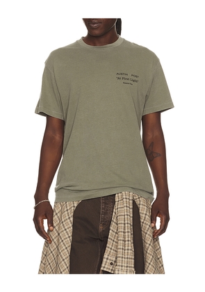 Austin Post x Matt Mccormick Among The Low Light Standard Tee in Green. Size L. Also in M, S, XL/1X, XXL/2X.