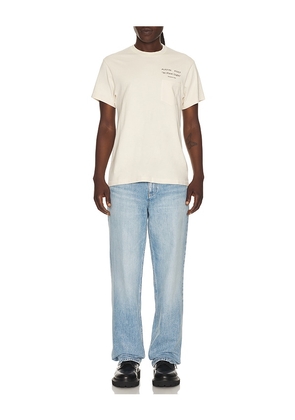 Austin Post x Matt McCormick Ceremony Of Certainty Stage Pocket Tee in Cream. Size L. Also in S, M, XL/1X.