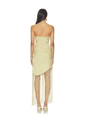 Cult Gaia Edina Dress in Metallic Gold. Size L. Also in S.