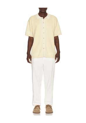 Critical Slide La Playa Knit Shirt in Cream. Size L. Also in M, S, XL/1X.