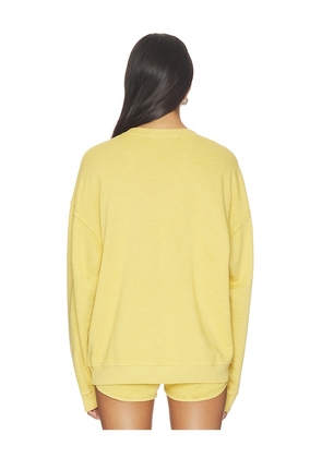 Eterne Lightweight French Terry Oversized Crewneck Sweatshirt in Mustard. Size L. Also in M.