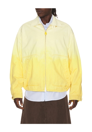 Beams Plus Short Blouson Gradation Print in Lemon. Size L. Also in M, XL.