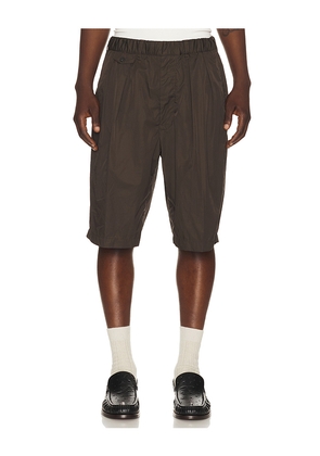 Beams Plus 2 Pleats Relax Shorts Nyco Twill in Charcoal. Size L. Also in M, S, XL.