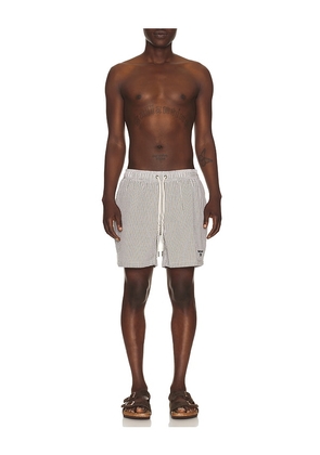 Barbour Gingham Seersucker Swim Short in Olive. Size L. Also in S, M, XL/1X.