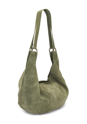 Free People Roma Suede Tote in Olive.