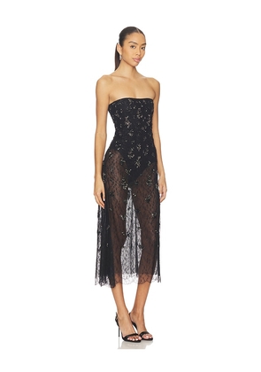 SIMKHAI Carmela Midi Dress in Black. Size 0. Also in 6, 8.