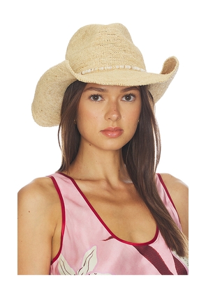 Hat Attack Raffia Cowboy Hat in Neutral.