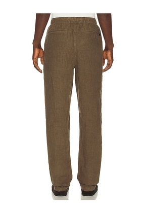 Faherty Linen Drawstring Pants in Brown. Size L. Also in S, M, XL/1X.