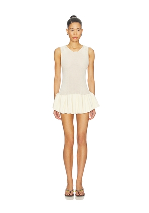 ISA BOULDER Routine Dress in Cream. Size L. Also in M, S, XS.