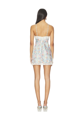 Free People Wish You Were Here Mini Slip in Ivory. Size L. Also in M, XL.