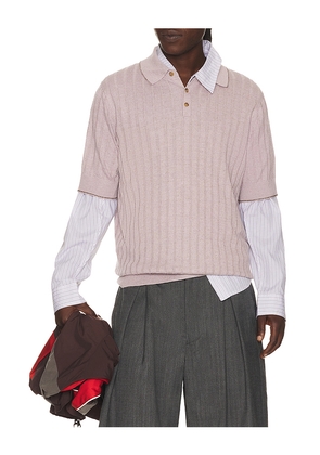 Guest In Residence Teddy Polo in Grey. Size L. Also in S, M, XL/1X.