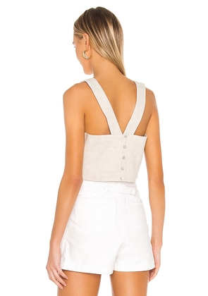 L'Academie The Rochelle Crop Top in Taupe. Size M. Also in XXS, XS, S, L, XL.