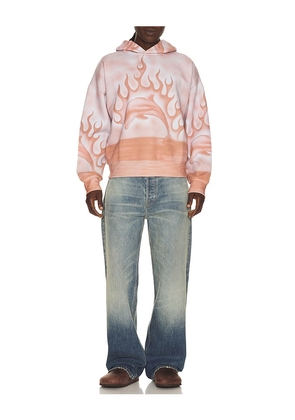 Jungles Flaming Dolphin Airbrush Hoodie in Pink. Size L. Also in S, M, XL/1X.