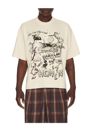 Jungles Already in Heaven Tee in Cream. Size L. Also in M, S, XL/1X.