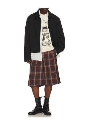 Jungles Tartan Hollywood Shorts in Brown. Size L. Also in S, XL/1X.