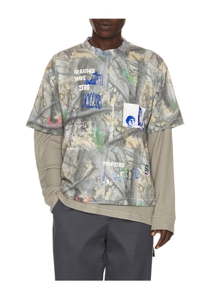 Jungles Id Rather Camo Tee in Brown. Size L. Also in M, S, XL/1X.