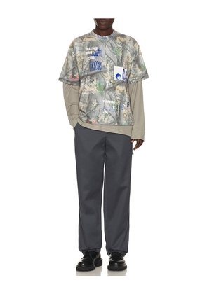 Jungles Id Rather Camo Tee in Brown. Size L. Also in M, S.