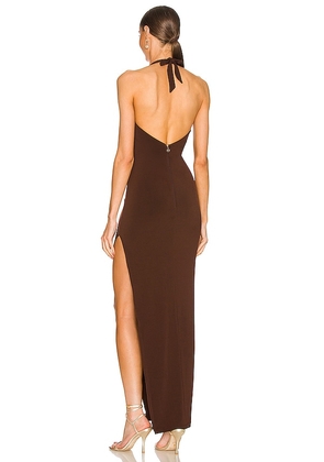 Nookie Alyssa Chain Gown in Brown. Size M. Also in XS, S, L, XL/1X, XXL/2X.