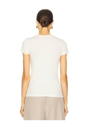 L'AGENCE Ressi Crew Neck Short Sleeve Tee in White. Size M. Also in XS.