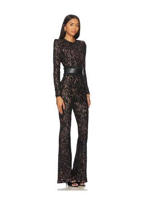 Nadine Merabi Bella Jumpsuit in Black. Size 12/XL. Also in 4/S, 6/SM, 8/M, 10/L.