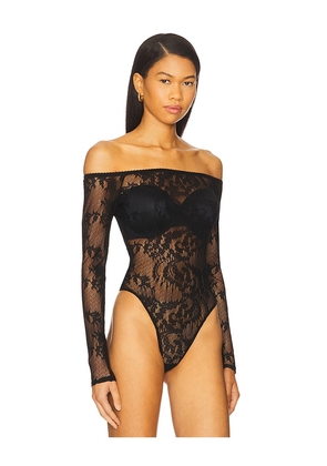 L'AGENCE Peonie Bodysuit in Black. Size M. Also in L.