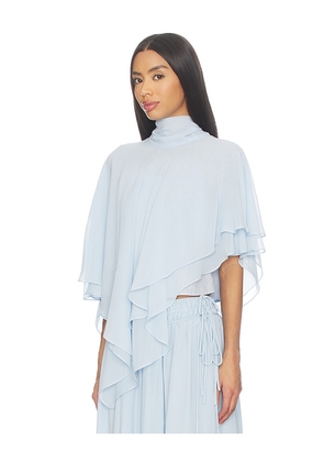 Line & Dot Amorette Cape Top in Baby Blue. Size S. Also in M, XS.