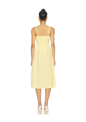 L'AGENCE Reanne Midi Dress in Lemon. Size 0. Also in 4.