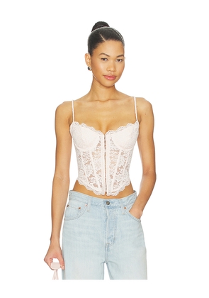 MAJORELLE Lorena Bustier Top in Pink. Size L. Also in M, S, XL, XS, XXS.