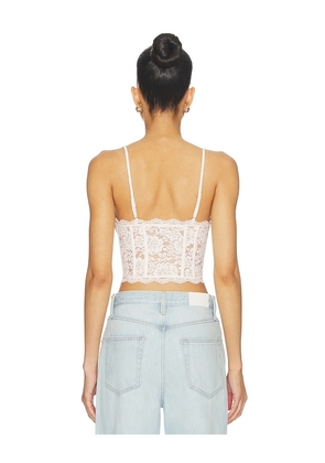 MAJORELLE Lorena Bustier Top in Pink. Size L. Also in XL, XXS.
