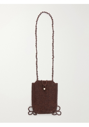 LEMAIRE - Grigri Wooden-bead Crossbody Bag - Brown - One size
